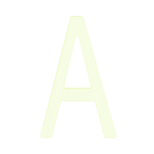 Sandleford Glow in Dark Acrylic Letter A - 90mm - Green