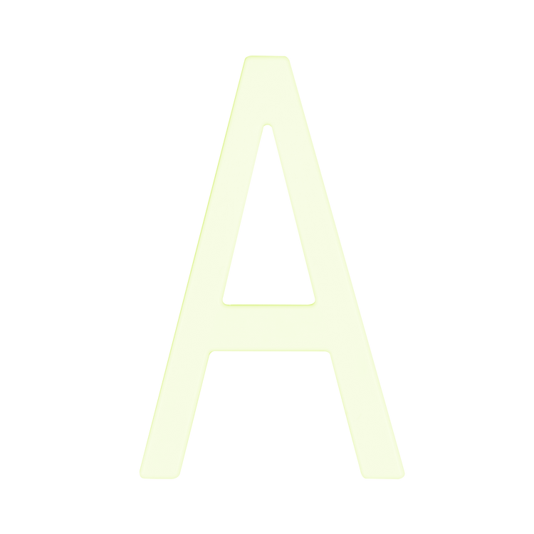 Sandleford Glow in Dark Acrylic Letter A - 90mm - Green
