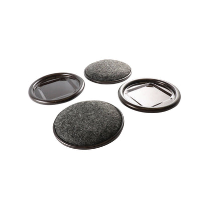 Surface Gard Brown Round Carpet Base Castor Cups - 72mm - 4 Pack