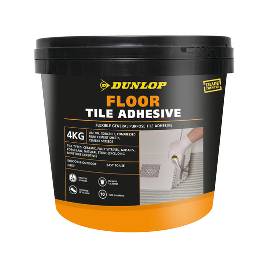 Dunlop Floor Tile Adhesive - 4kg