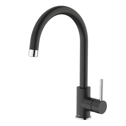 Dorf Matte Black Obsidian Sink Mixer - 110 x 360 x 210mm