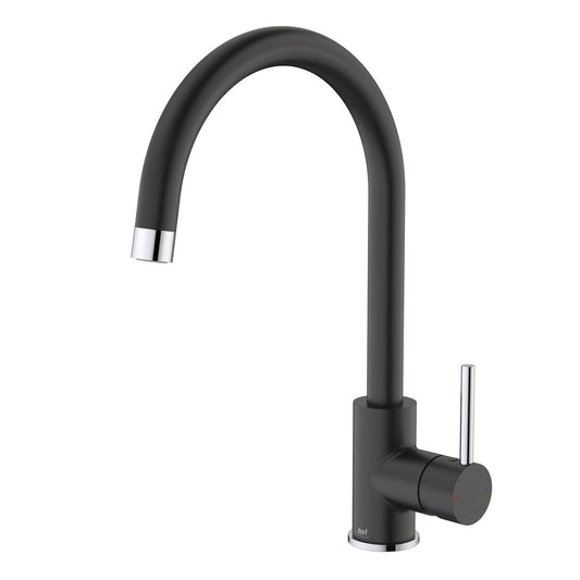 Dorf Matte Black Obsidian Sink Mixer - 110 x 360 x 210mm