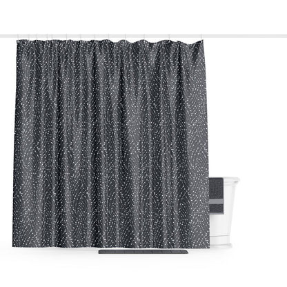 Barelli Long Drop Shower Curtain - 210 x 180cm - Midnight Mist