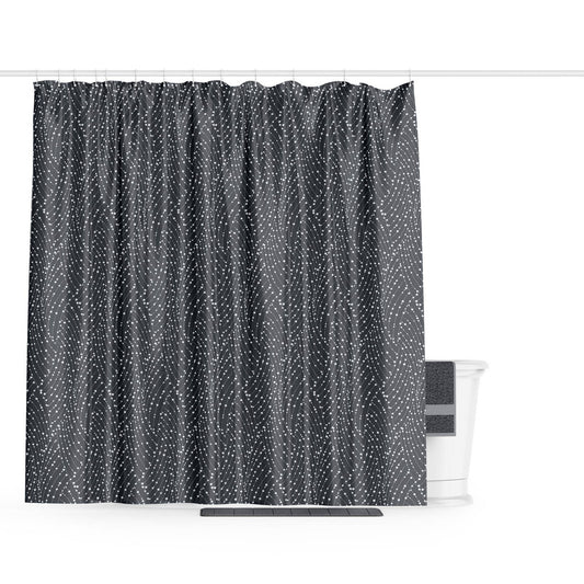 Barelli Long Drop Shower Curtain 210 x 180cm Midnight Mist