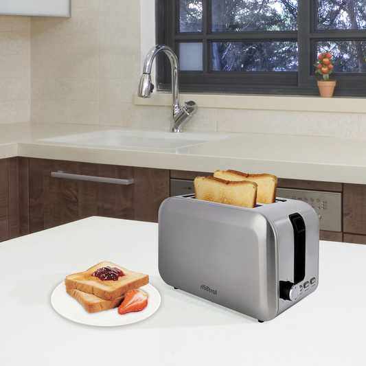 Mistral 2 Slice Toaster - Stainless Steel - 288 x 178 x 158mm