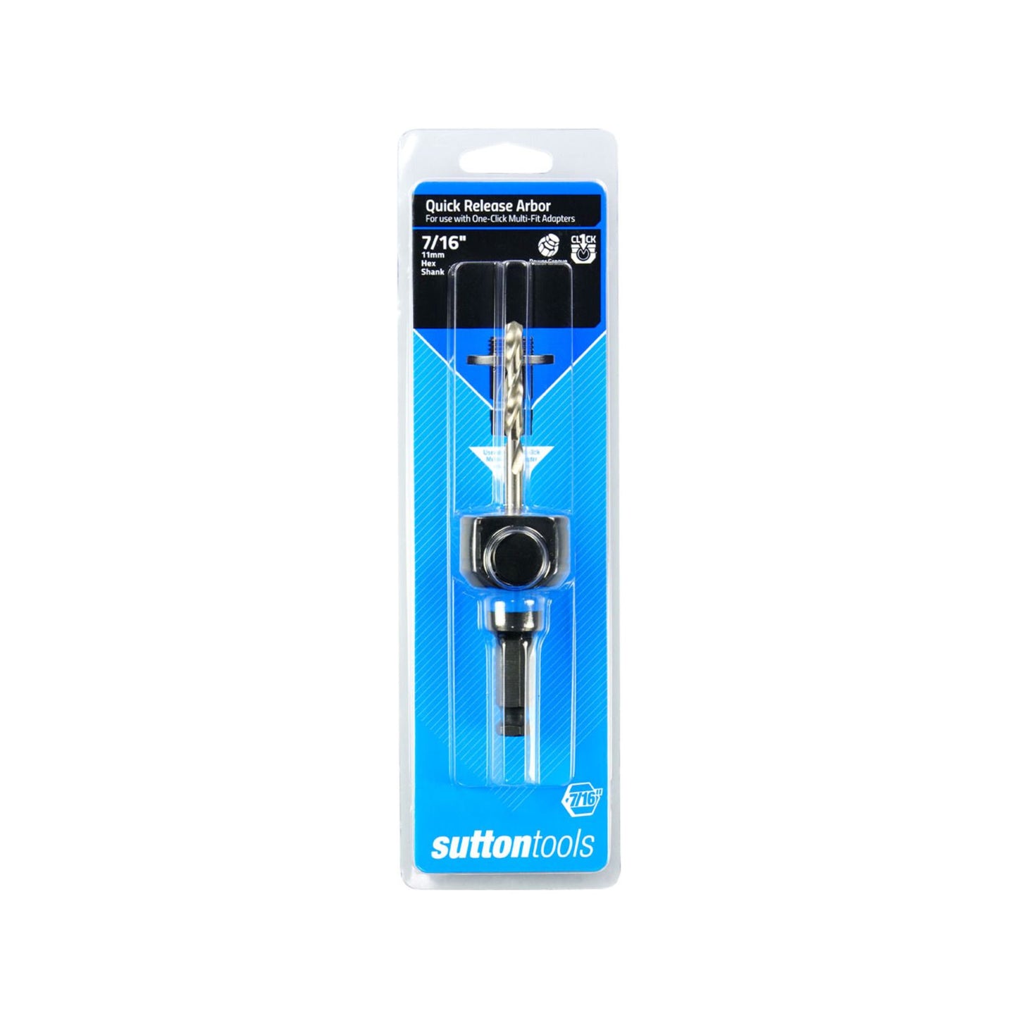 Sutton Tools Quick Release Arbor - 7/16" Hex Shank