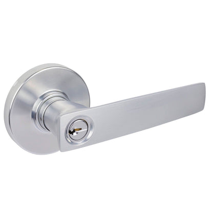 Gainsborough Neue Aurora Entrance Lever Set - Brushed Satin Chrome - 145 x 67mm