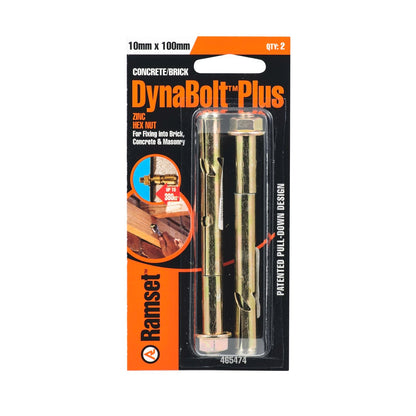 Ramset Dynabolt Plus - 10 x 100mm - 2 Pack