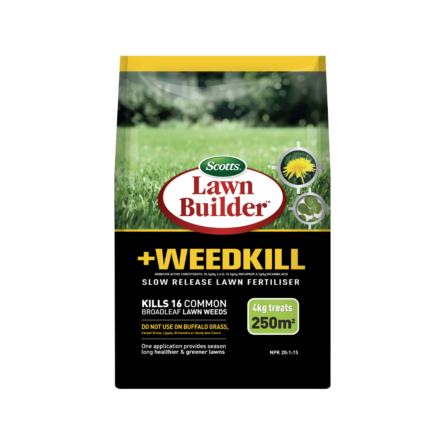Scotts Lawn Builder Weedkill Fertiliser - 4kg