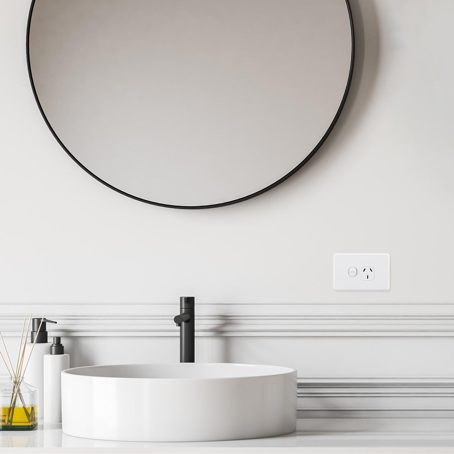 Deta X6 White 15 Amp Single Power Point