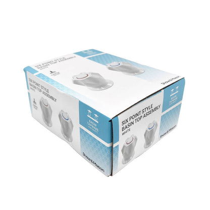 Shaw Mason White Basin Top Assembly - 59 x 97mm - Pair