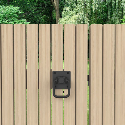 Zenith Matte Black Gate Ring Pull Handle - 108 x 32 x 115mm