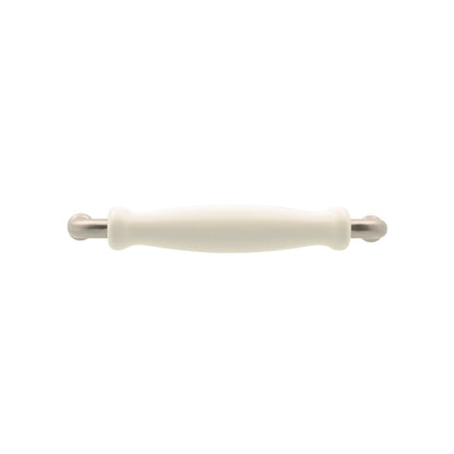 Prestige Handle - 128mm - White Ceramic - Brushed Nickel - 4 Pack