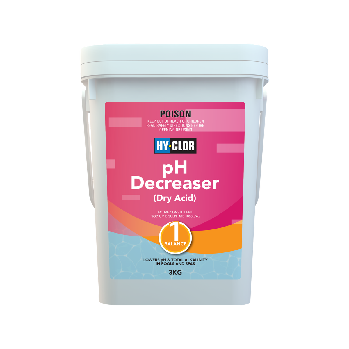 Hy Clor pH Decreaser - 3kg - Sodium Bisulphate - Powerful Control