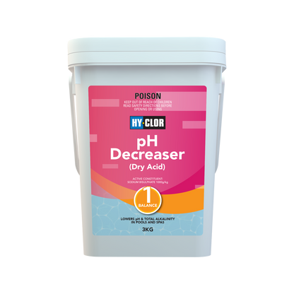 Hy Clor pH Decreaser - 3kg - Sodium Bisulphate - Powerful Control