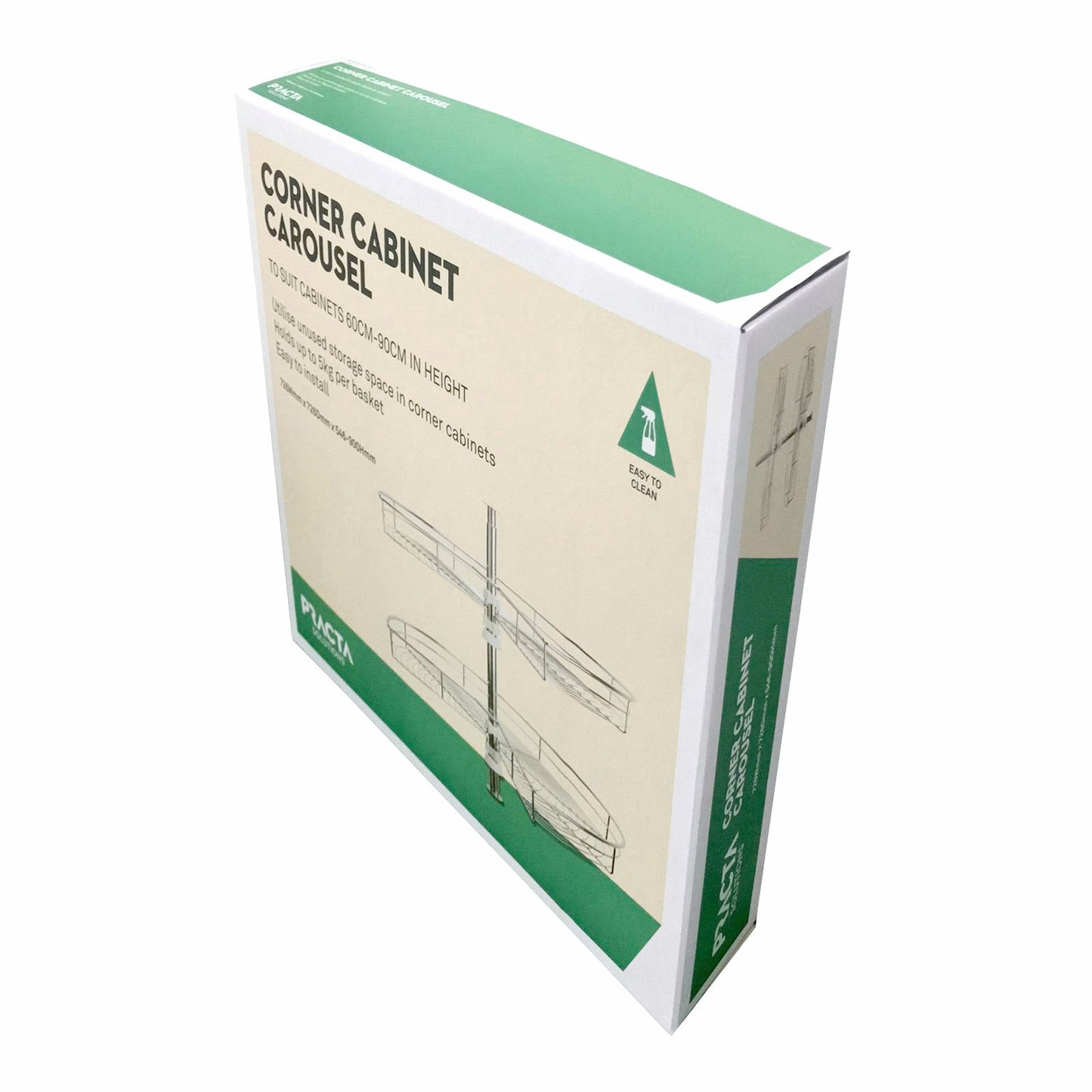 Practa Solutions Chrome Corner Cabinet Carousel - 726mm