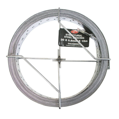 Airco Structural Galvanised Strapping - 30 x 0.8mm x 15m