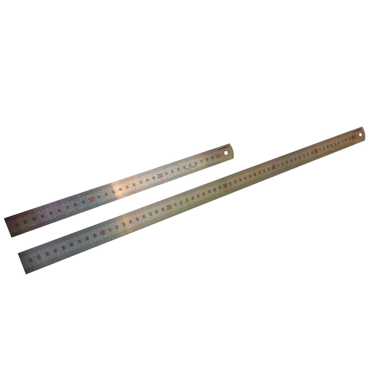 Craftright Stainless Steel Ruler - 600mm & 300mm - 2 Pack