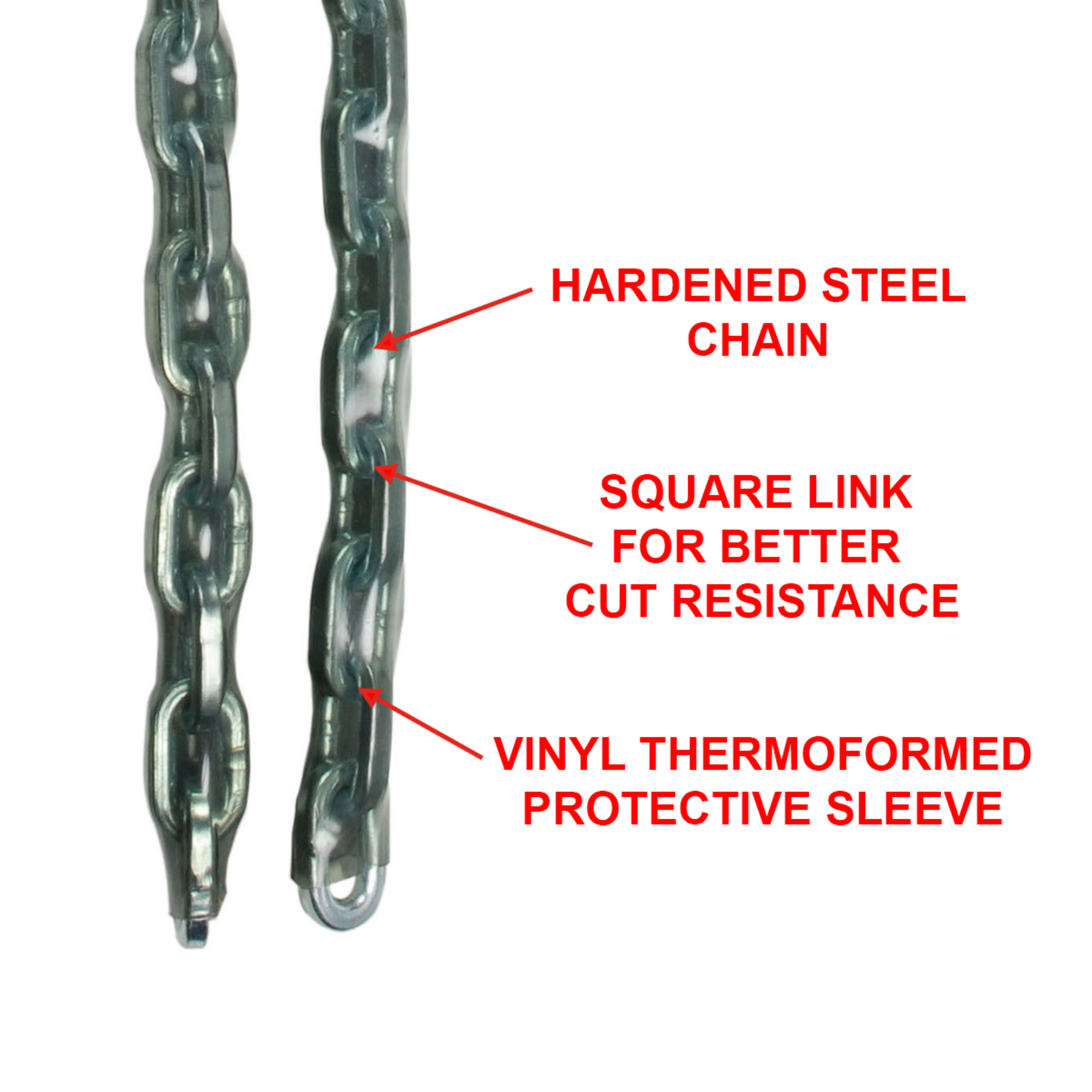 Master Lock Security Chain 8mm x 1m Steel Vinyl Protection