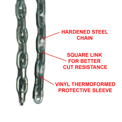 Master Lock Security Chain 8mm x 1m Steel Vinyl Protection