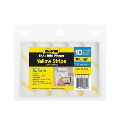 Uni Pro Little Ripper Acrylic Roller Cover Refills - 100mm - 11mm Nap - 10 Pack