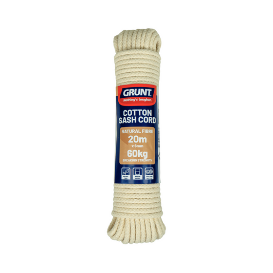 Grunt Cotton Sash Cord - 6mm x 20m