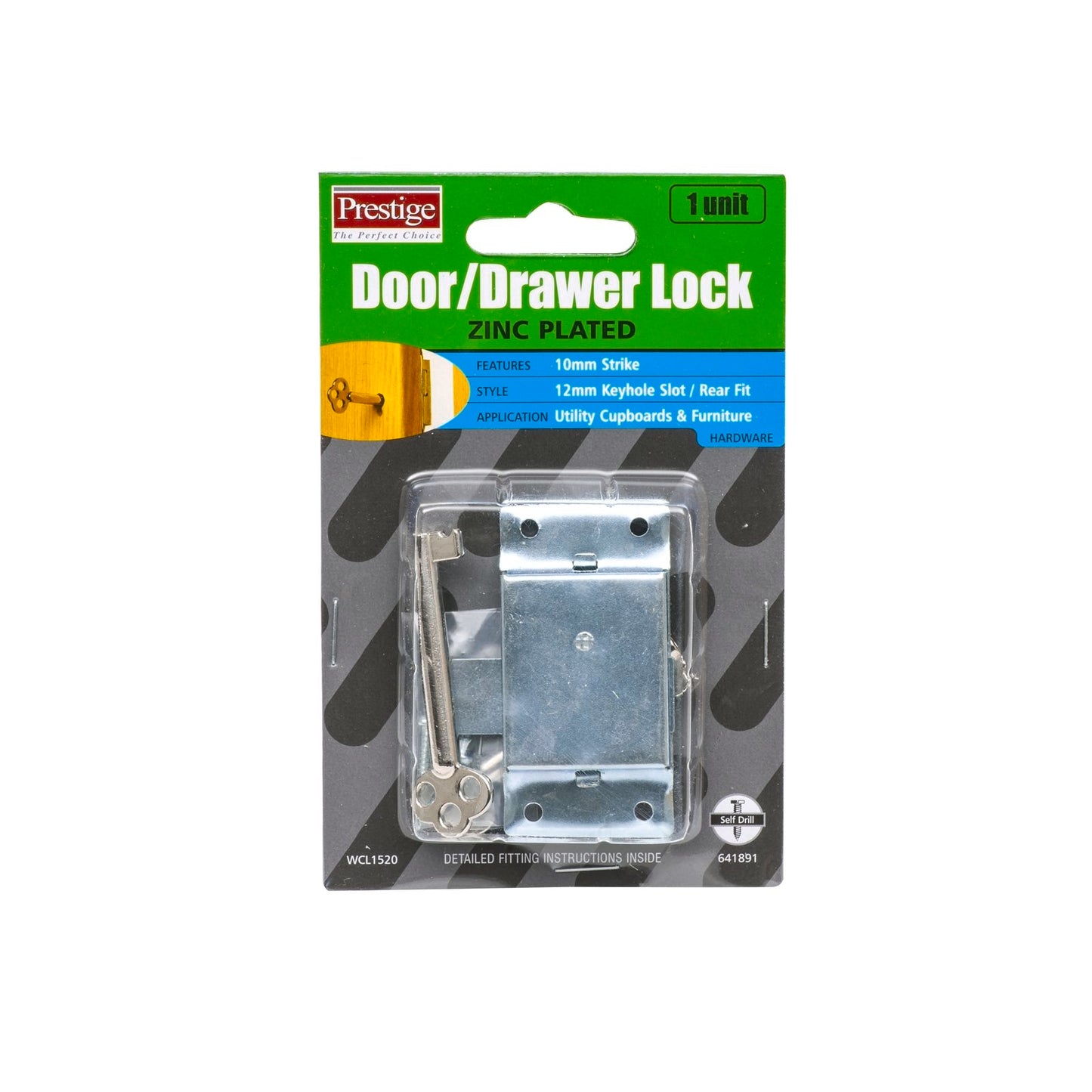 Prestige Keyed Cupboard Lock - 140mm