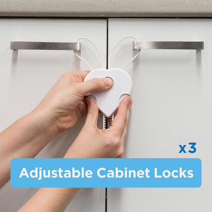 Perma Child Safety Adjustable Cabinet Locks - 3 Pack