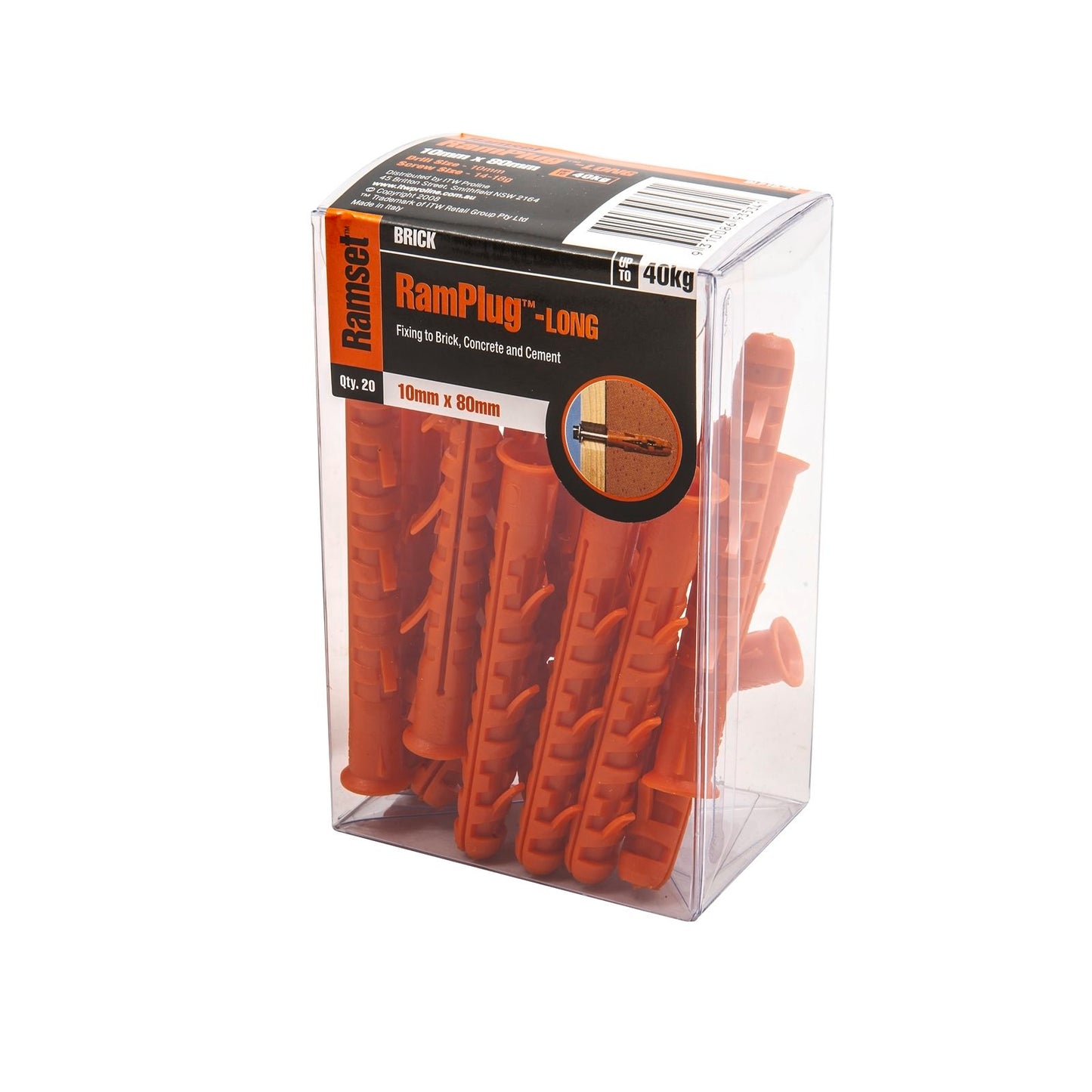 Ramset Long Anchor Ramplug - 10 x 80mm - 20 Pack