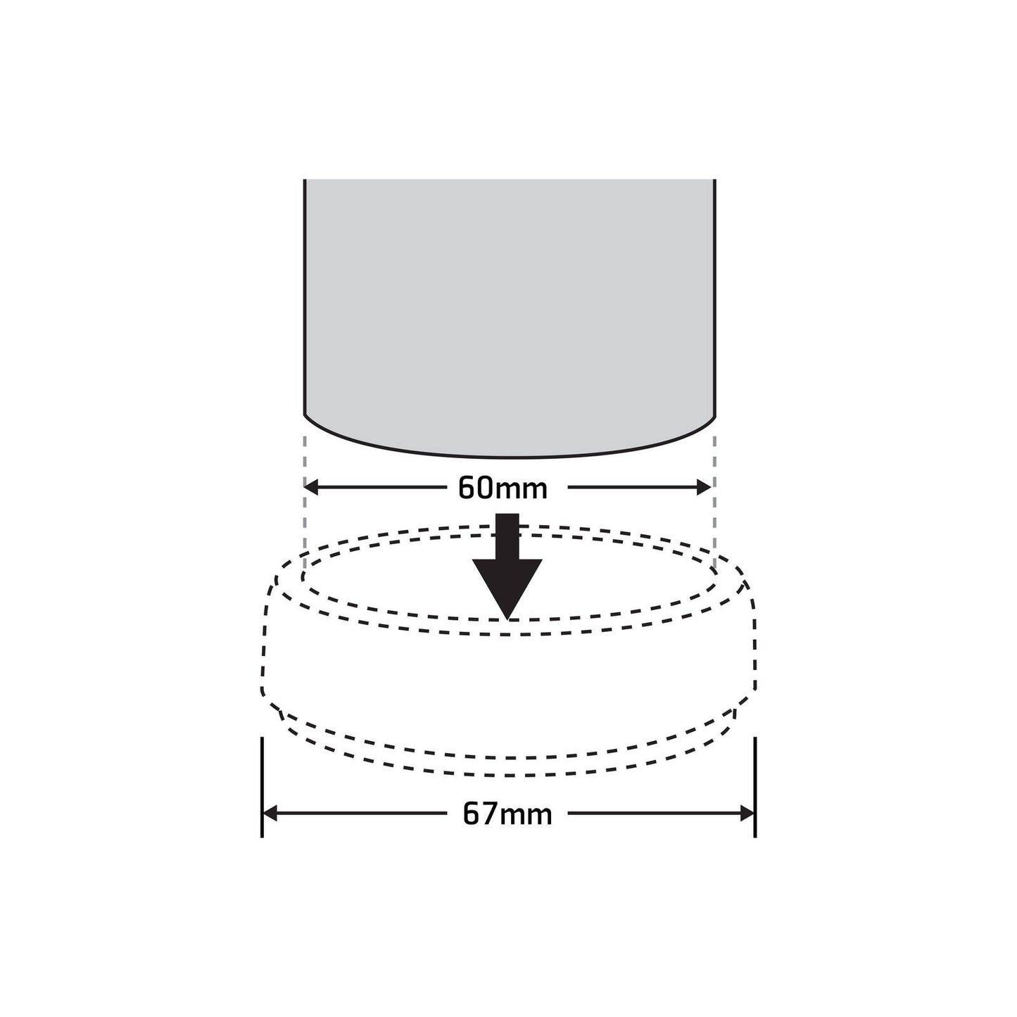 Surface Gard Non Slip Round Castor Cup - 66mm - 4 Pack