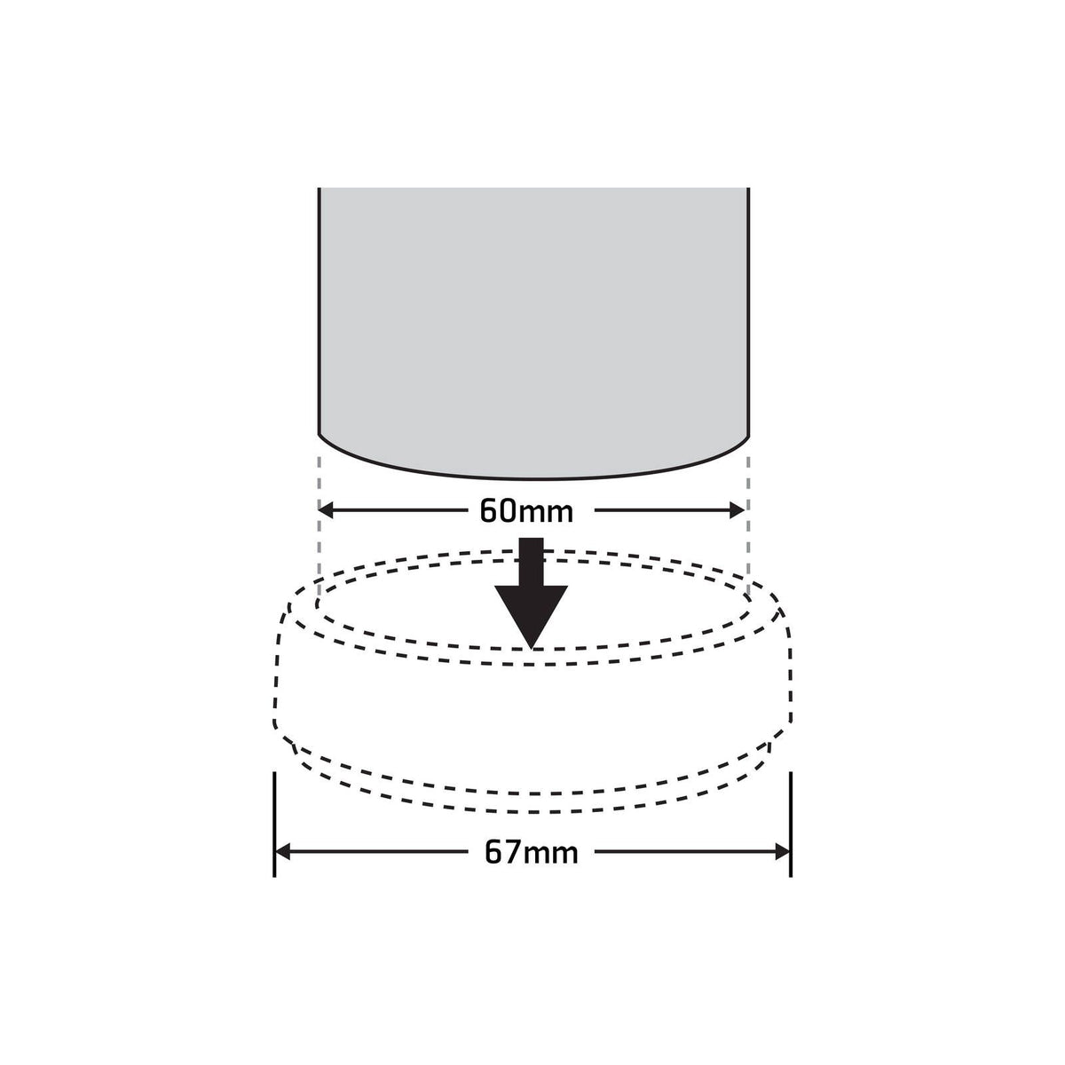 Surface Gard Non Slip Round Castor Cup 66mm 4 Pack