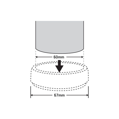 Surface Gard Non Slip Round Castor Cup - 66mm - 4 Pack