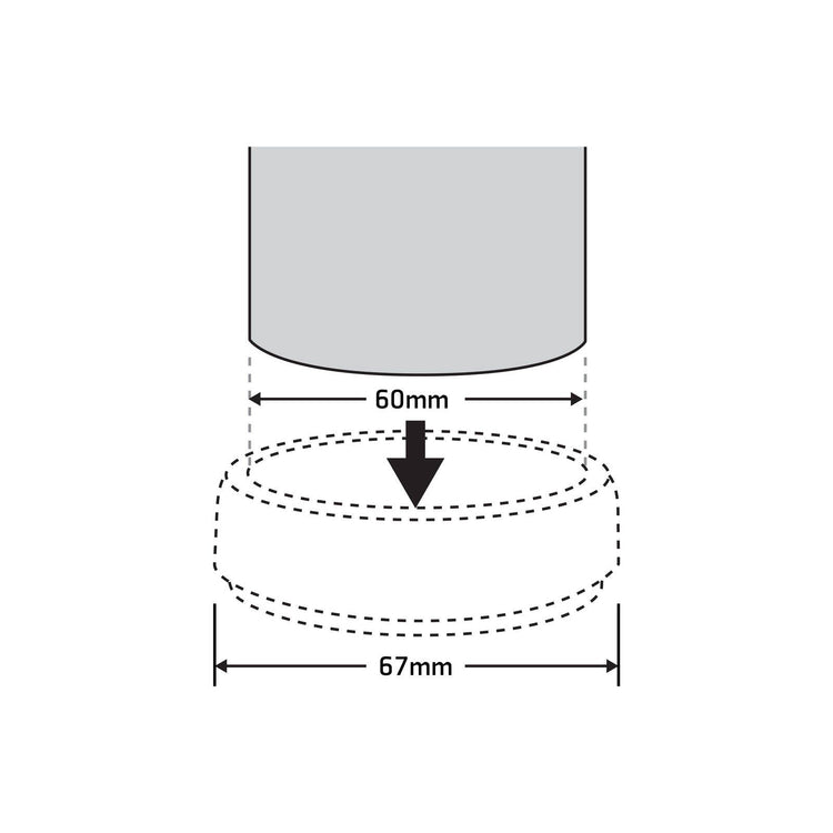 Surface Gard Non Slip Round Castor Cup 66mm 4 Pack