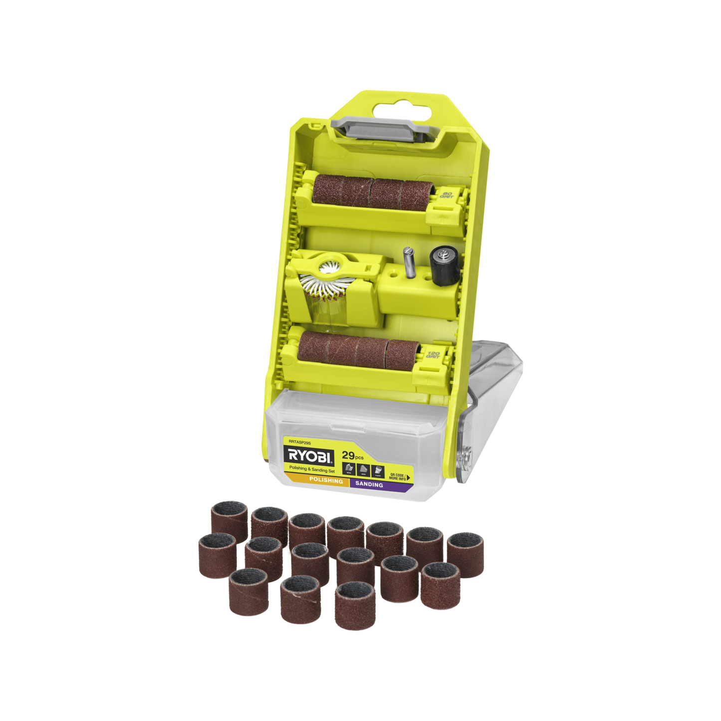 Ryobi Polishing and Sanding Set - 38mm - 29 Piece