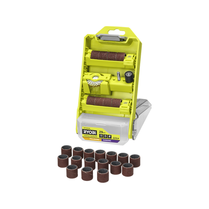 Ryobi Polishing and Sanding Set - 38mm - 29 Piece