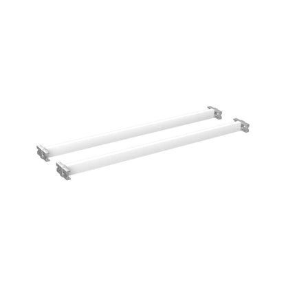 Flexi Storage 435mm White Basket Frame Cross Bars Stackable 2 Pack