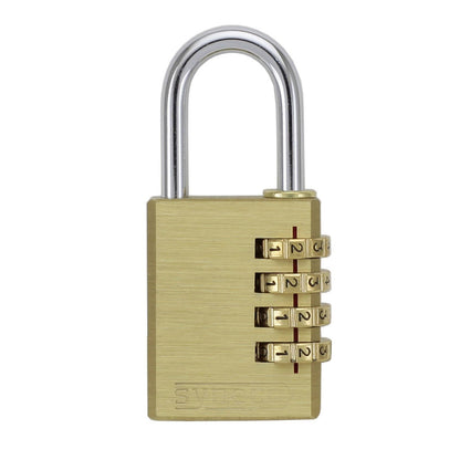 Syneco Combination Padlock - 4 Dial - Brass Body
