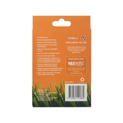 Waxworks Orange Citronella Candle Tea Lights - 135 x 180mm - 24 Pack