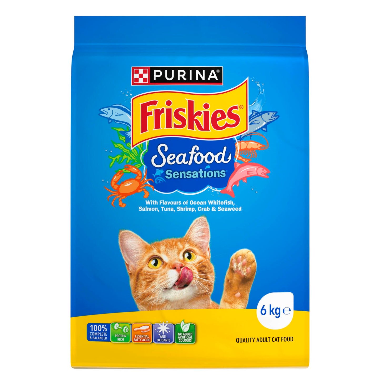 Friskies Adult Seafood Sensations Dry Cat Food - 6kg