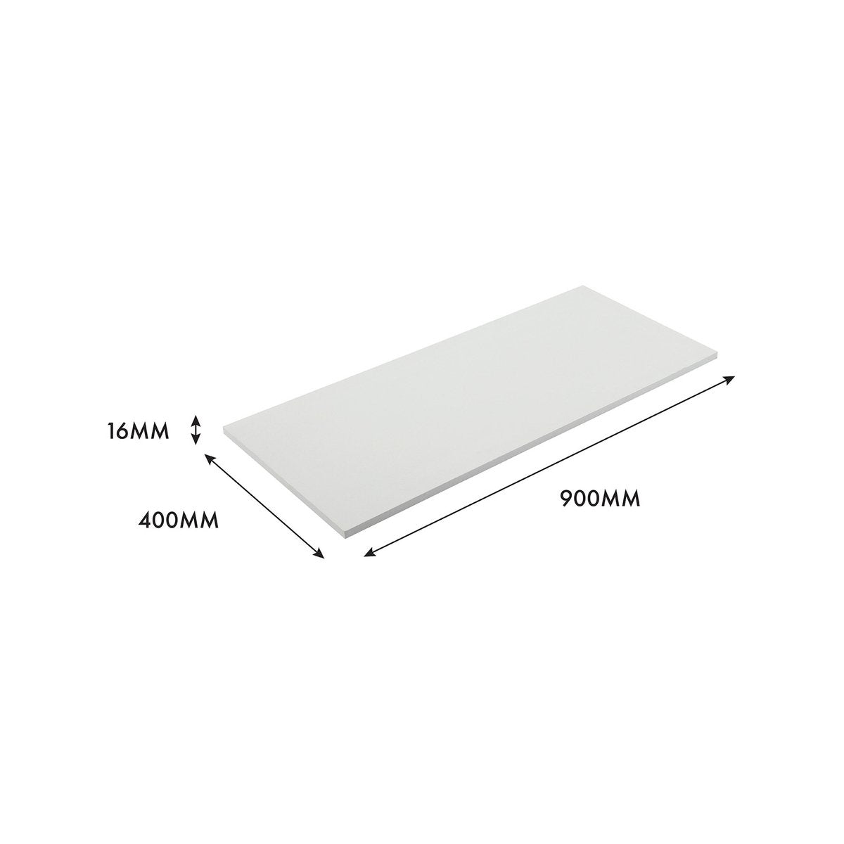 Flexi Storage Home Solutions White Matte Shelf 900mm Particle Board Durable