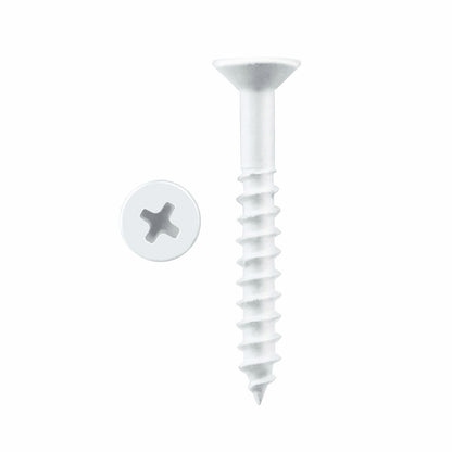 Pinnacle White Countersunk Timber Screw - 5 x 50mm - 20 Pack