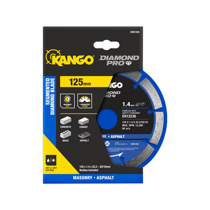 Kango Diamond Saw Blade - 125mm - Segmented - Dry Cutting