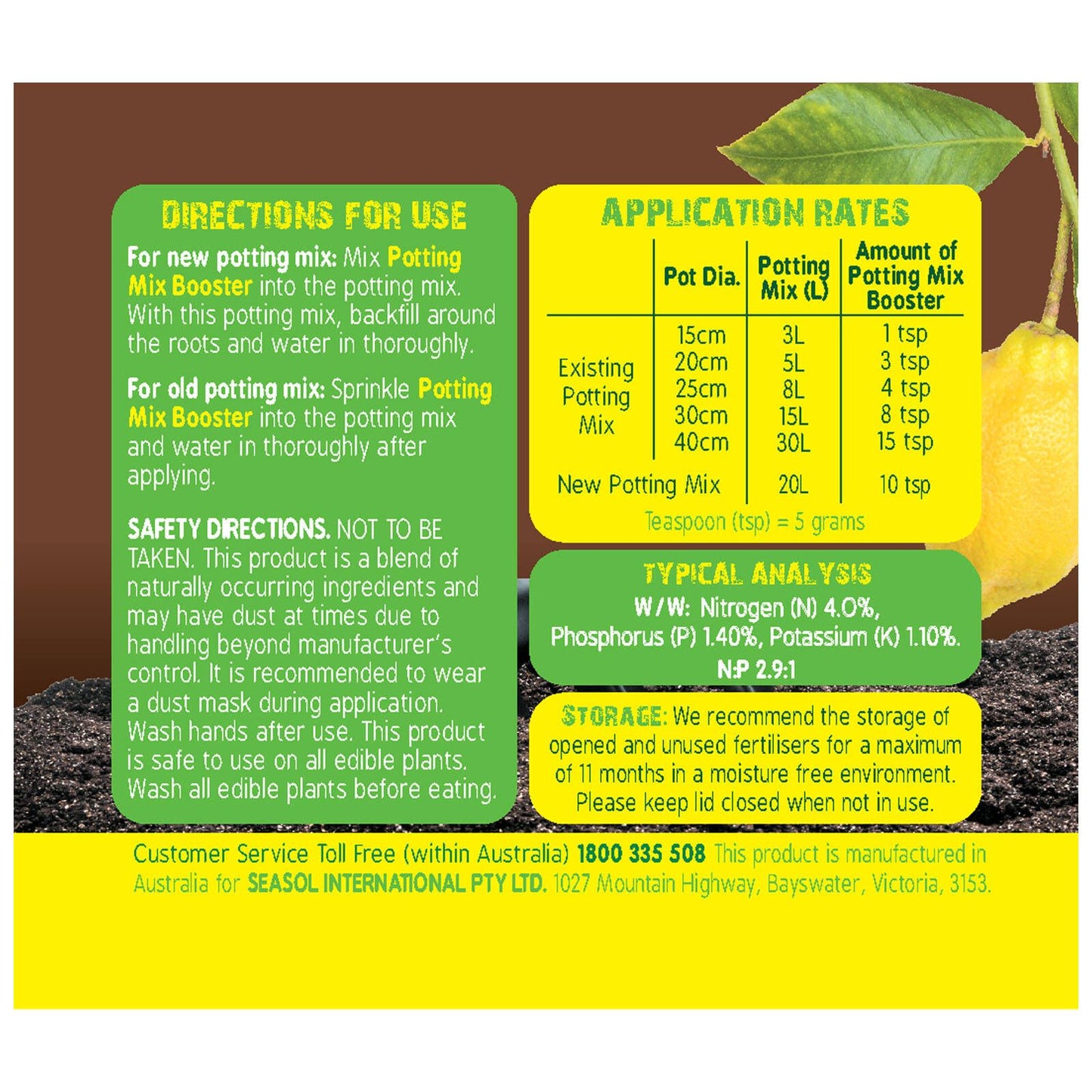 Seasol Potting Mix Booster - 500g - 200L