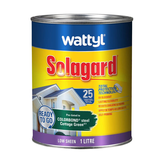 Wattyl Solagard Exterior Paint - 4L - Cottage Green - Low Sheen