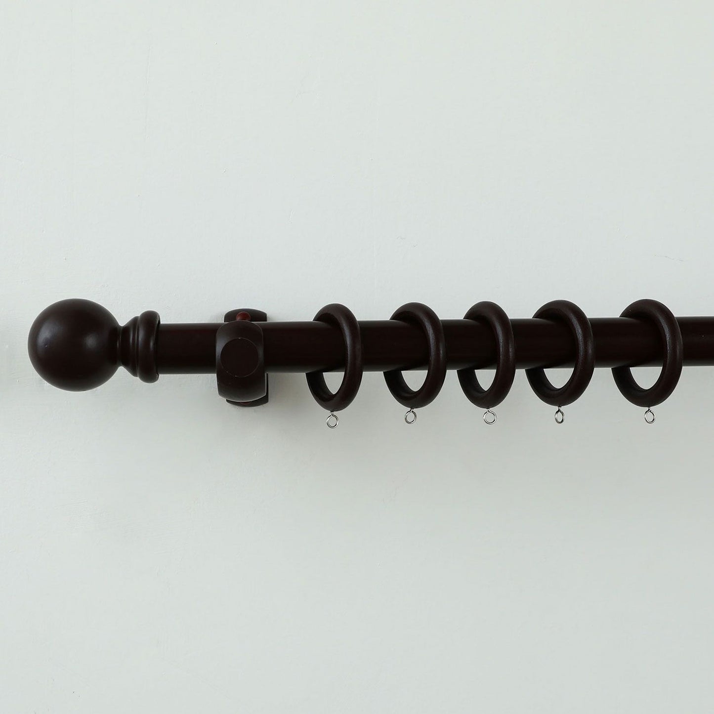 Windoware Curtain Rings - 33mm - Walnut - 5 Pack