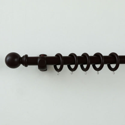 Windoware Curtain Rings - 33mm - Walnut - 5 Pack