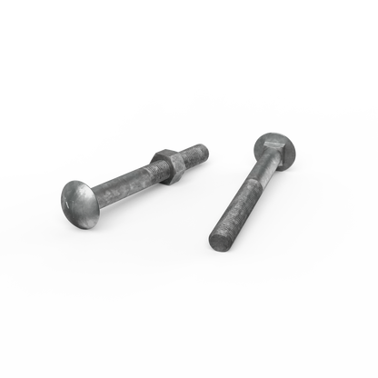 Zenith Hot Dip Galvanised Cup Head Bolts & Nuts - M16 x 150mm - 12 Pack