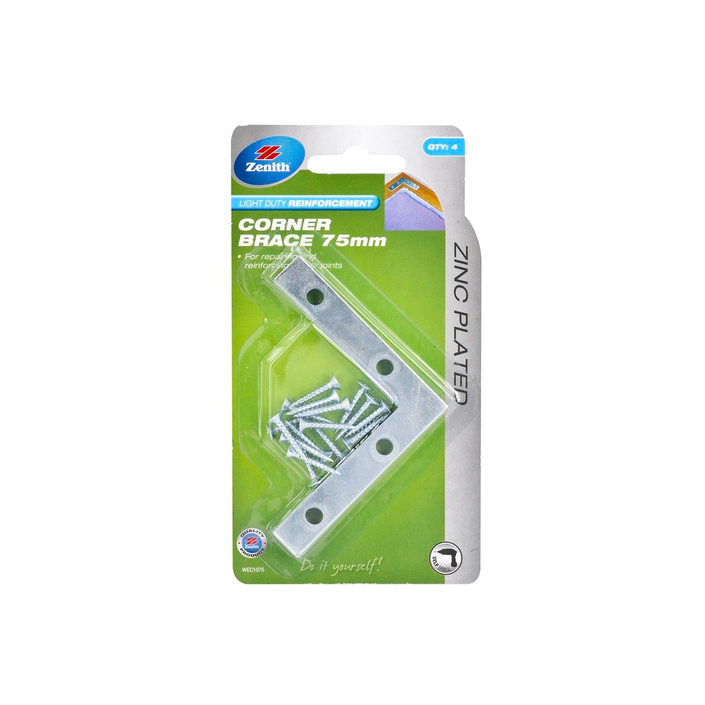 Zenith Corner Brace Bracket - 75mm