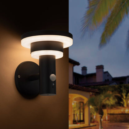 Arlec Solar LED Wall Light - 18cm - 400lm - Black