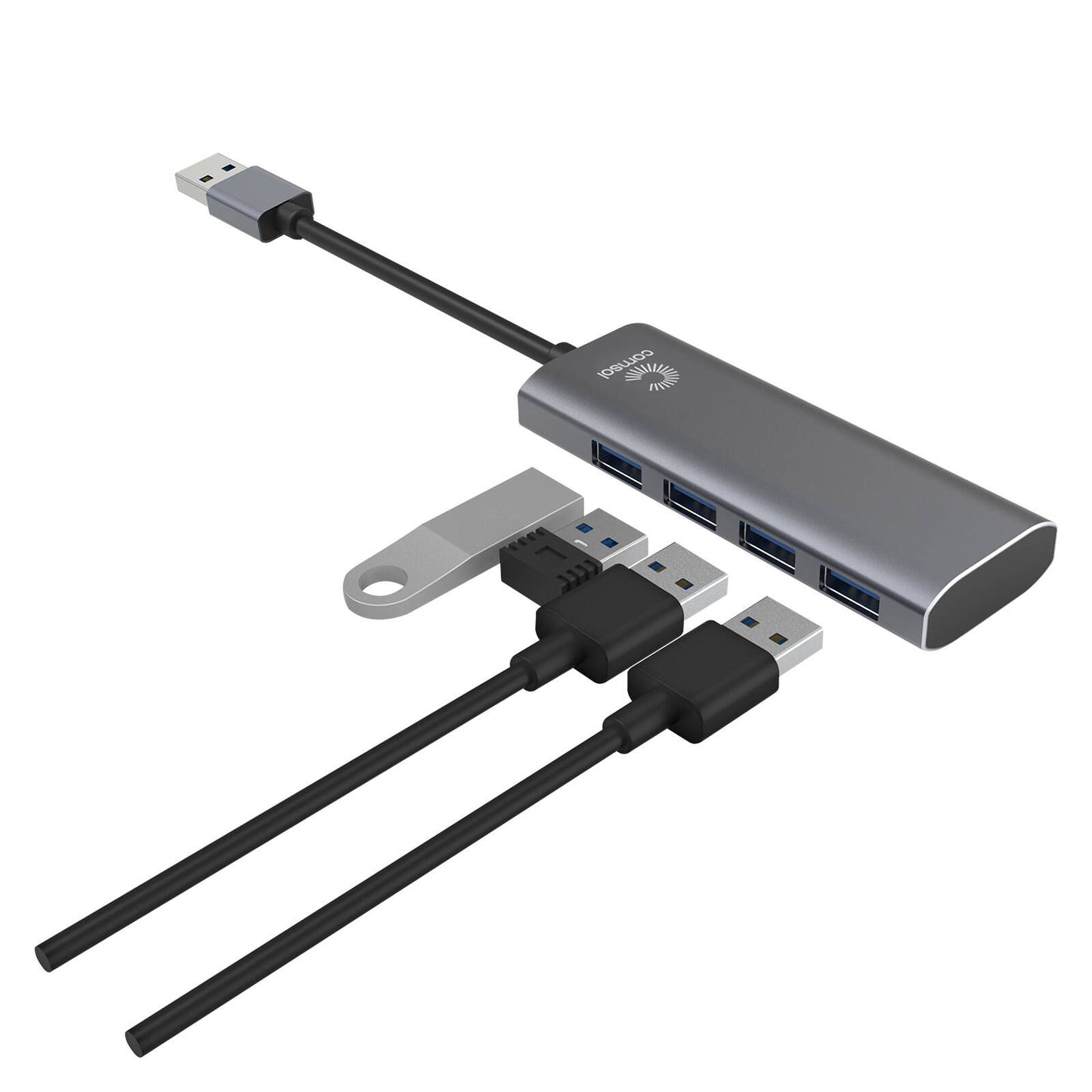 Comsol USB-A to 4 Port USB 3.0 Hub